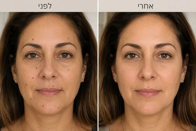 הסרת שומות בפנים - מקרה קליני