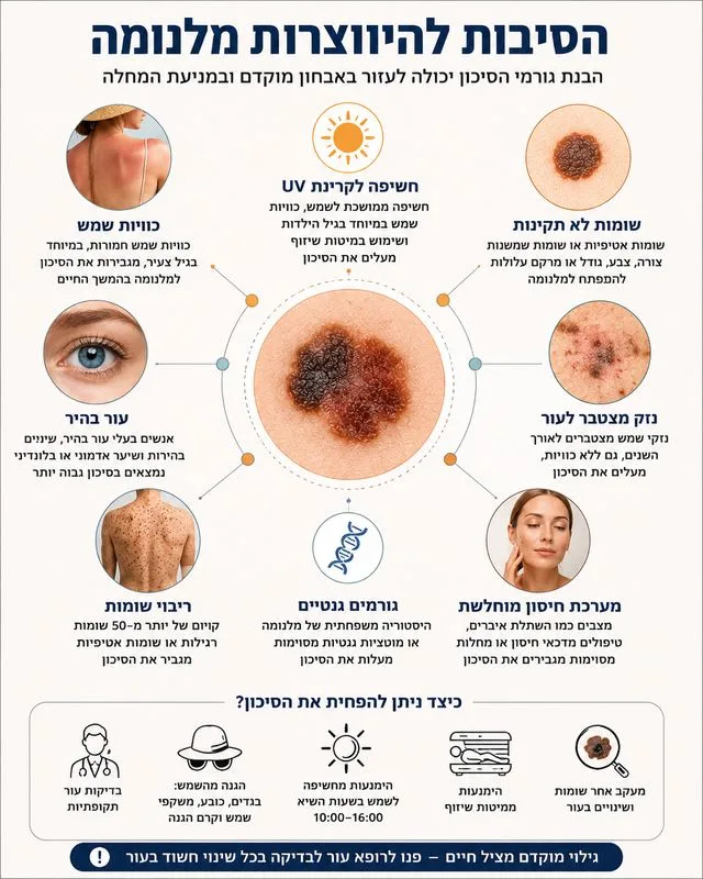 הסיבות להיווצרות מלנומה