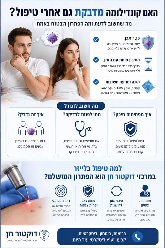 האם קונדילומה מדבקת גם אחרי טיפול