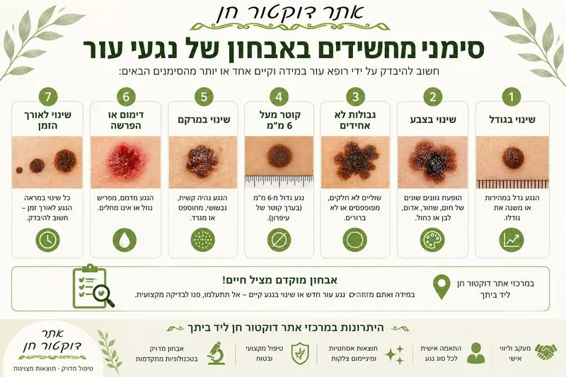 הסרת נגעי עור - סימנים מחשידים