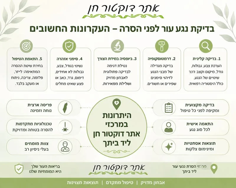 בדיקת נגע לפני הסרה - העקרונות החשובים