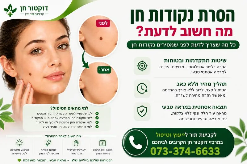 הסרת נקודות חן מה חשוב לדעת