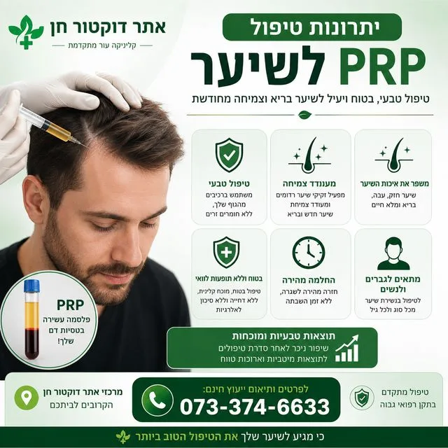 יתרונות טיפול PRP לשיער