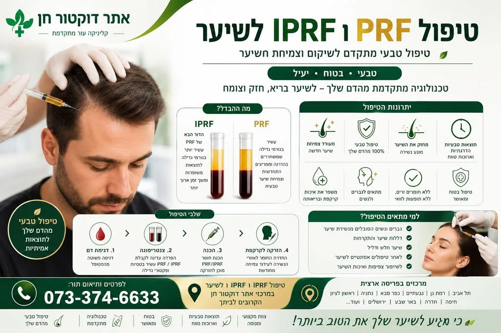 טיפול PRF  לשיער | טיפול IPRF לשיער