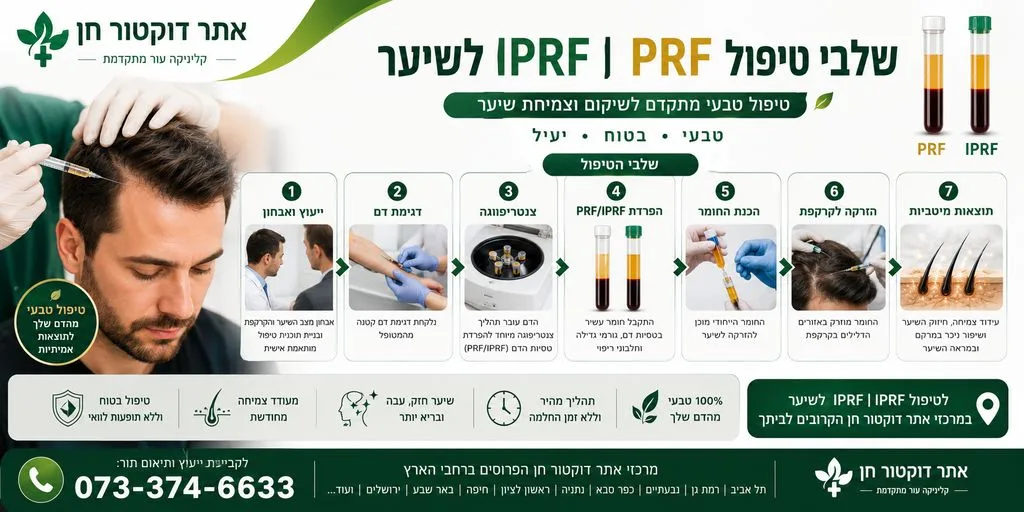 שלבי טיפול PRF לשיער
