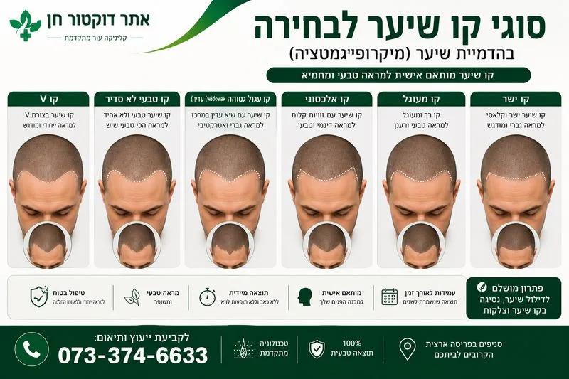 סוגי קו שיער להדמיית שיער