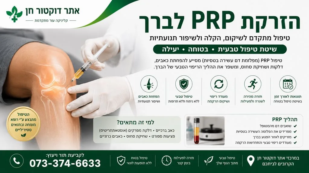 הזרקות PRP לברך