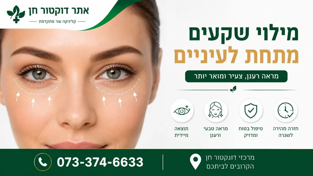 מילוי שקעים מתחת לעיניים