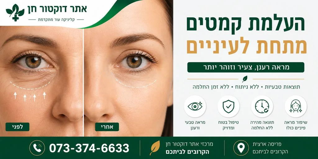 העלמת קמטים מתחת לעיניים