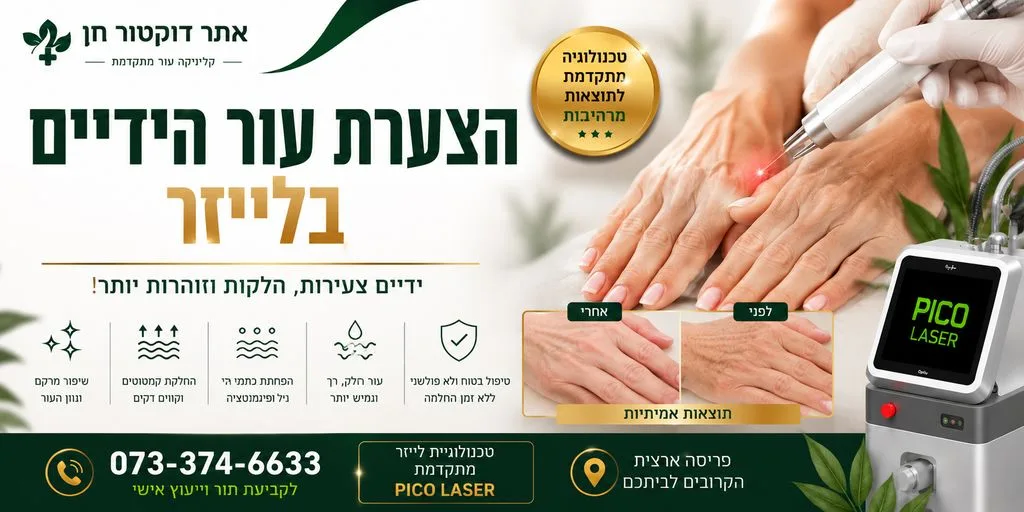 הצערת עור הידיים בלייזר