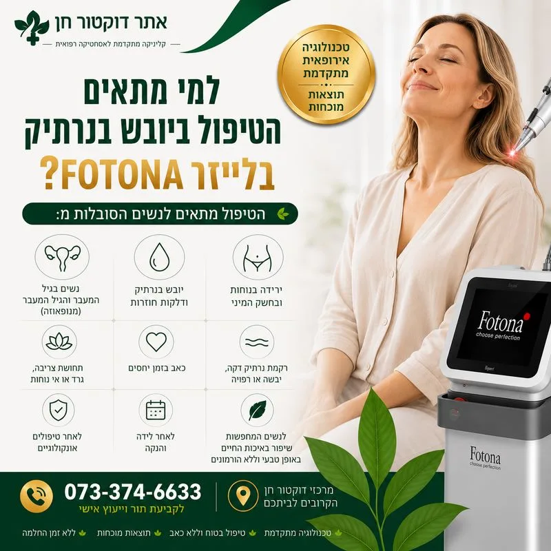 באילו מצבים טיפול ביובש בנרתיק בלייזר מתאים