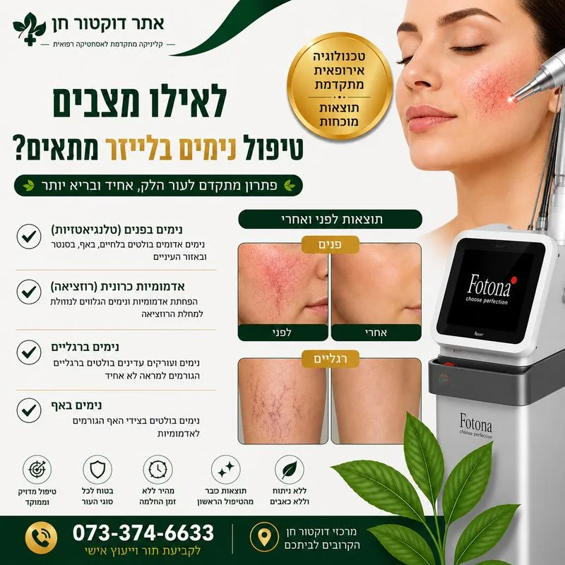 לאילו מצבים טיפול בנימים בלייזר מתאים
