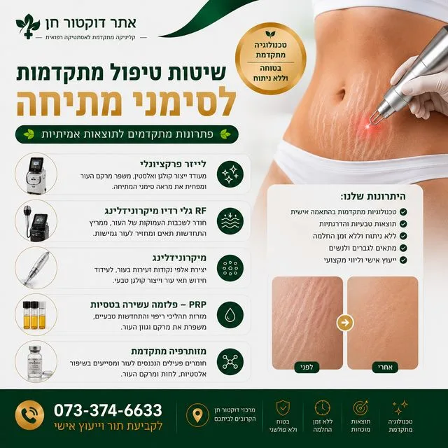 שיטות טיפול מתקדמות לסימני מתיחה