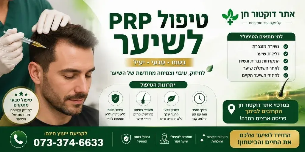 טיפול PRP לשיער