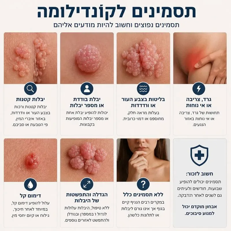 תסמינים לקונדילומה