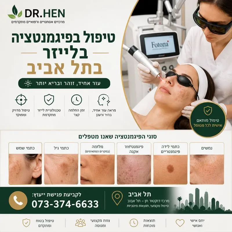 טיפול בפיגמנטציה בלייזר בתל אביב