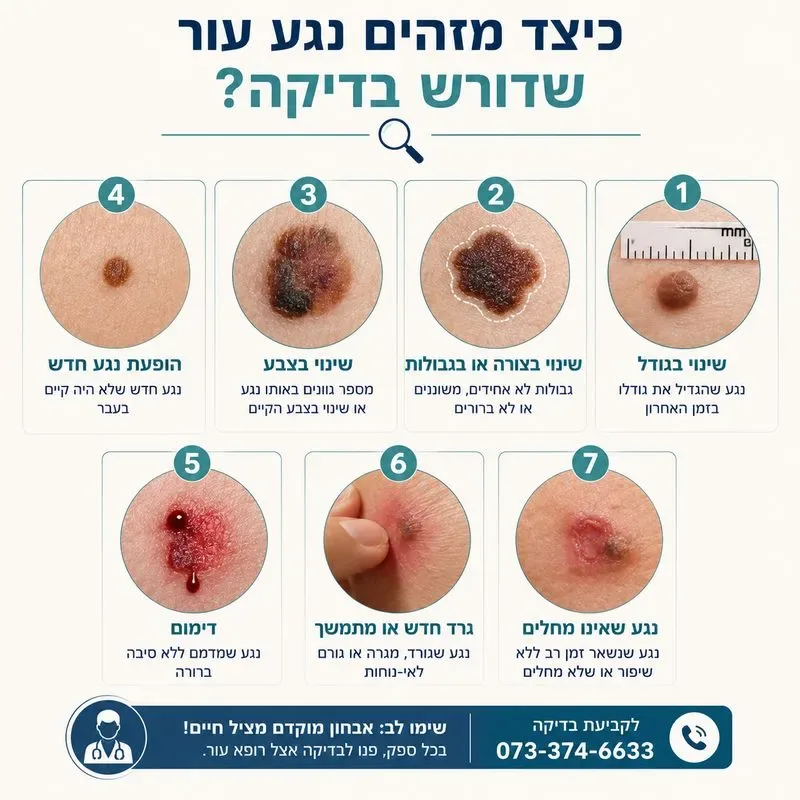 כיצד מזהים נגע עור שדורש בדיקה