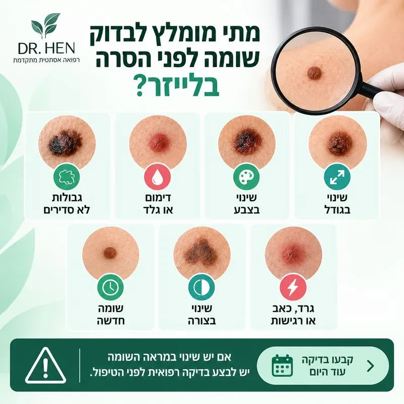 מתי מומלץ לבדוק שומה לפני הסרה בלייזר?